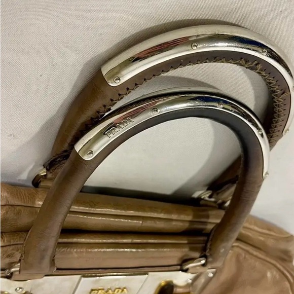 Prada Brown Leather Bag with Gold Hardware - Picture 6 of 8